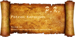 Petres Kerecsen névjegykártya